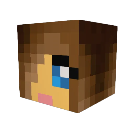 JD202 Minecraft avatar head, 3D render