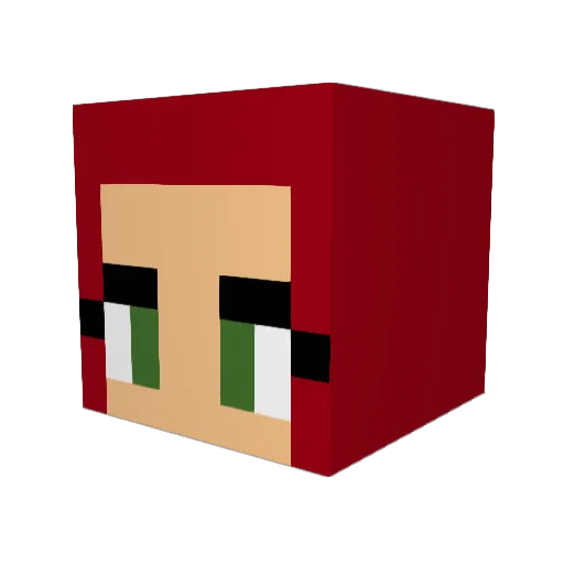 JD617 Minecraft avatar head, 3D render