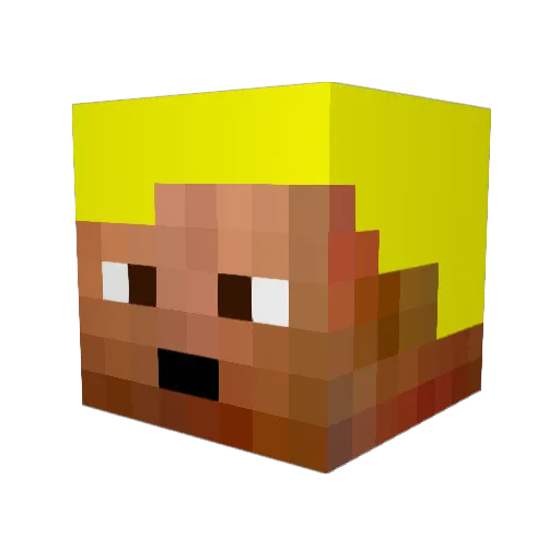 JD7_99 Minecraft avatar head, 3D render