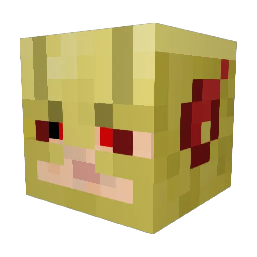 JDA271 Minecraft avatar head, 3D render