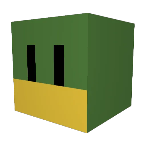 JDA3014 Minecraft avatar head, 3D render