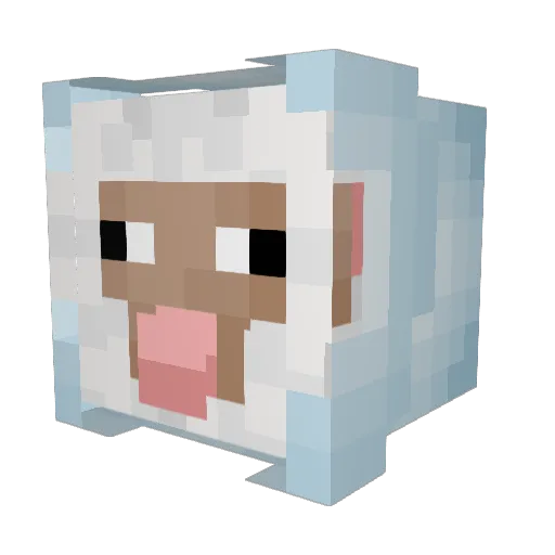 JDAWG_MINECRAFT Minecraft avatar head, 3D render