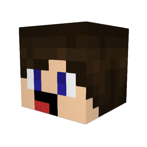 JDAWGstone Minecraft avatar head, 3D render