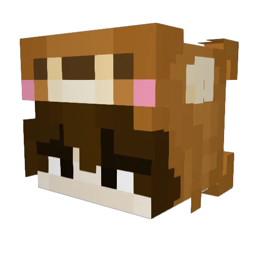 JDCubby Minecraft avatar head, 3D render