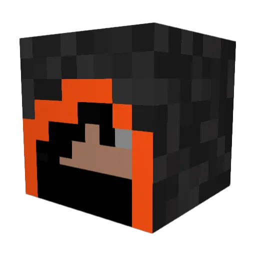 JDDoman Minecraft avatar head, 3D render