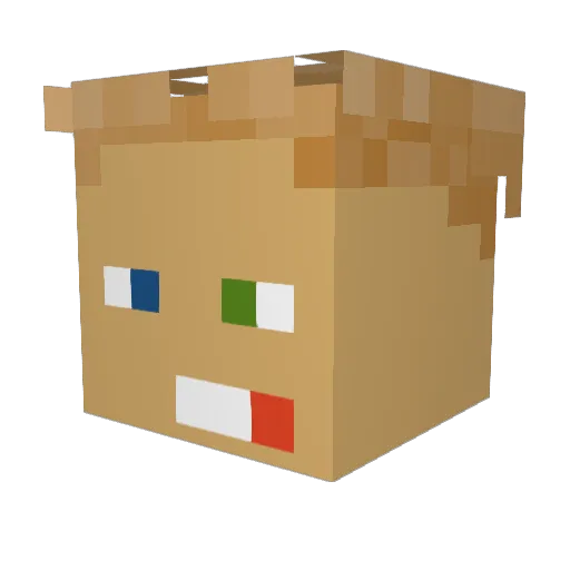 JDEGN Minecraft avatar head, 3D render