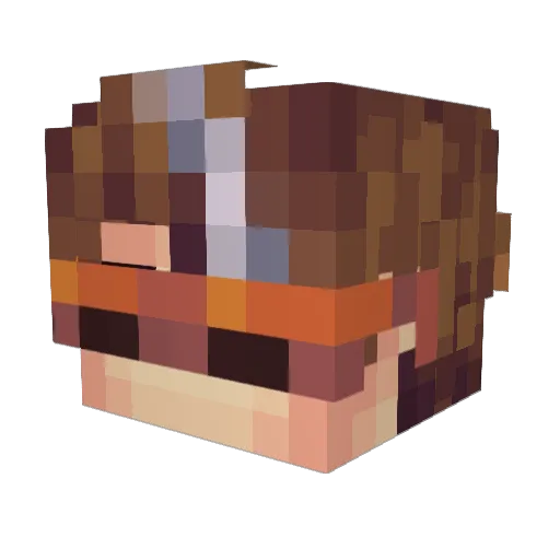 JDLowka Minecraft avatar head, 3D render
