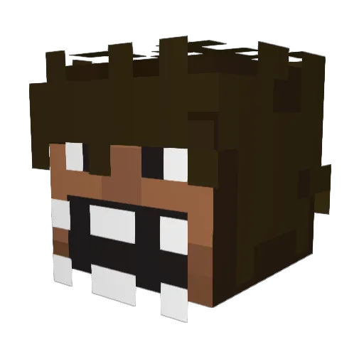 JDM7 Minecraft avatar head, 3D render
