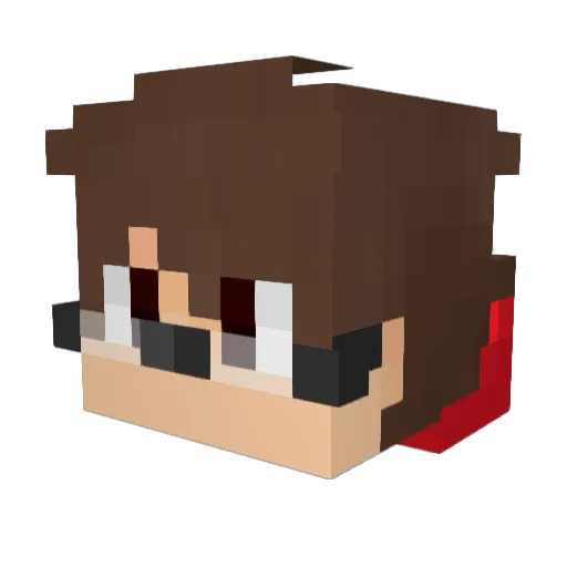 JDM_1507 Minecraft avatar head, 3D render
