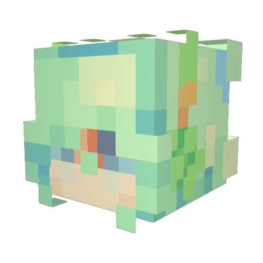 JDN011 Minecraft avatar head, 3D render