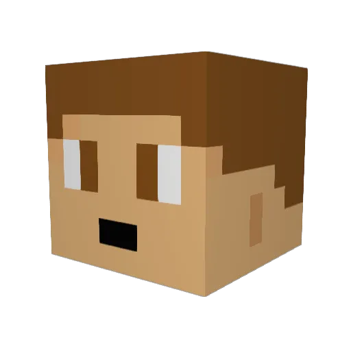 JDR33 Minecraft avatar head, 3D render