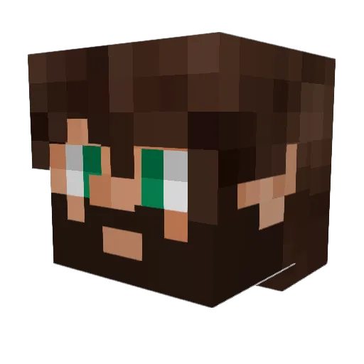 JDSniper2009 Minecraft avatar head, 3D render