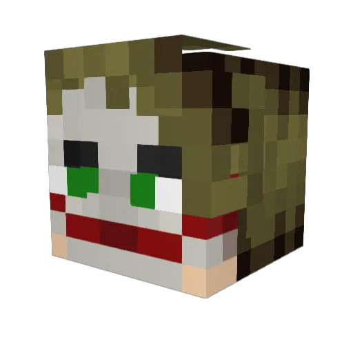 JDT123 Minecraft avatar head, 3D render