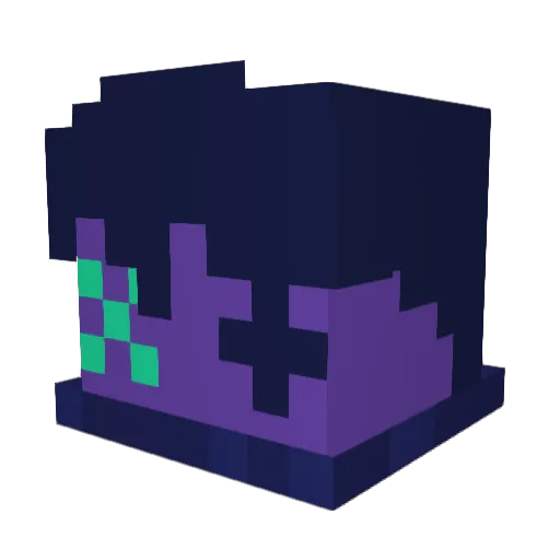 JDamon Minecraft avatar head, 3D render
