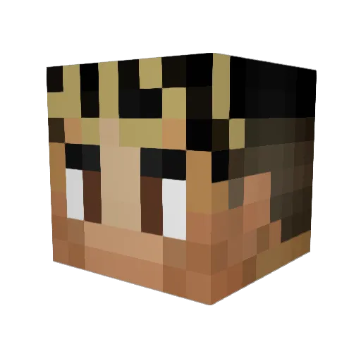 JDaviidM Minecraft avatar head, 3D render