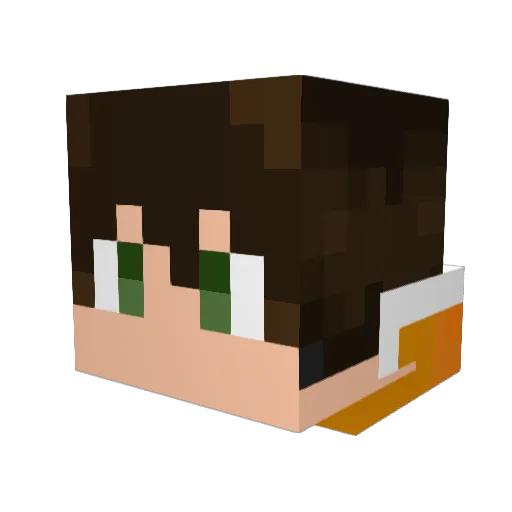 JDenceMCBuilder Minecraft avatar head, 3D render