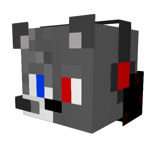 JDirty3rd Minecraft avatar head, 3D render