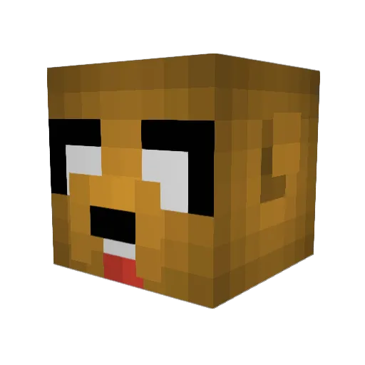 JDisney Minecraft avatar head, 3D render