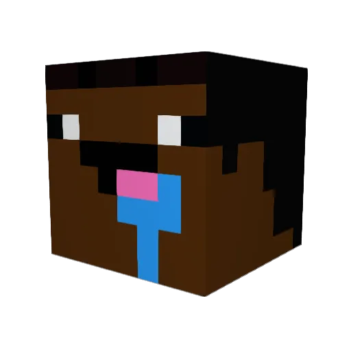 JDogbert Minecraft avatar head, 3D render