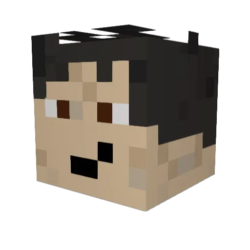 JDos Minecraft avatar head, 3D render