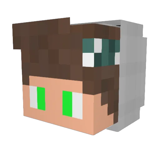 JDuddle Minecraft avatar head, 3D render
