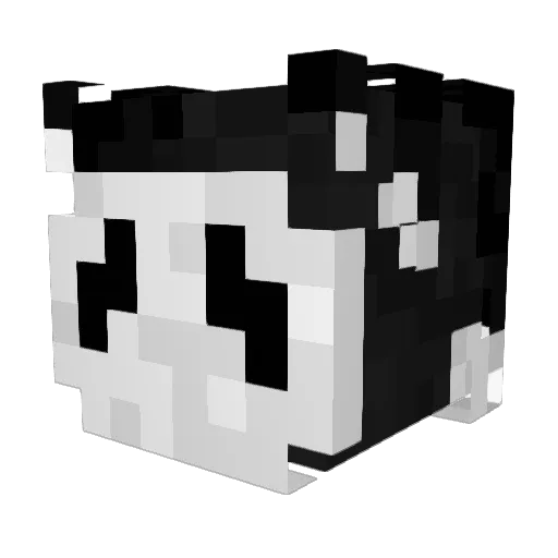 JE5TR Minecraft avatar head, 3D render