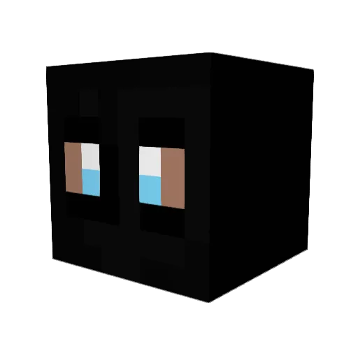 JE8A Minecraft avatar head, 3D render
