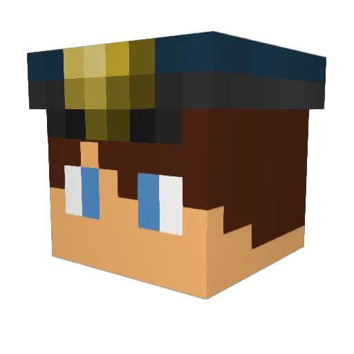 JEEERRY Minecraft avatar head, 3D render