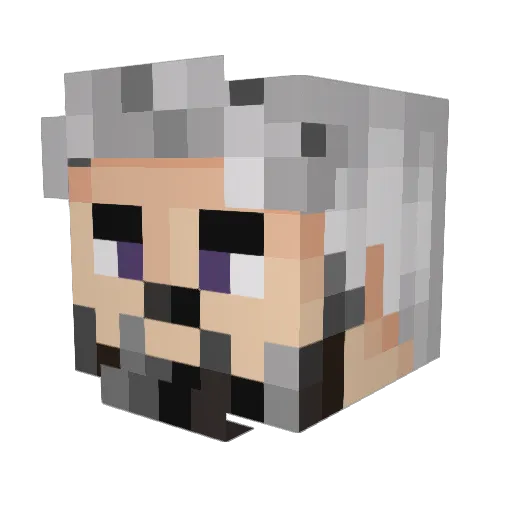 JEFFERSCRAFT1 Minecraft avatar head, 3D render