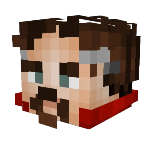 JEFFF13 Minecraft avatar head, 3D render