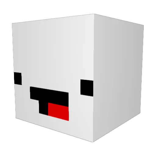 JEFFthePAPER Minecraft avatar head, 3D render