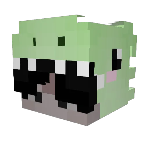 JEJE_YEE_YA Minecraft avatar head, 3D render