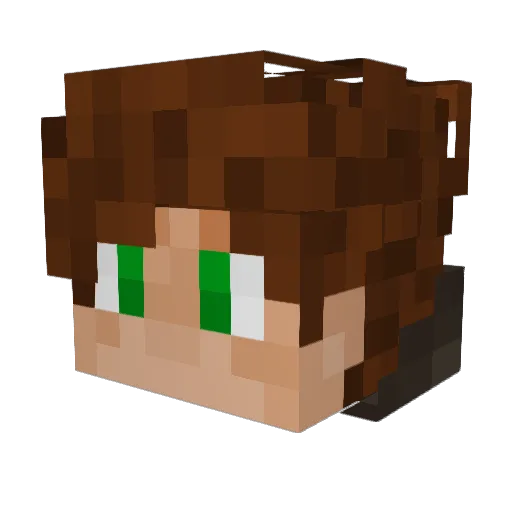 JEK21 Minecraft avatar head, 3D render