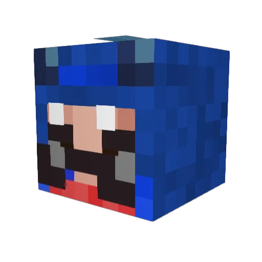 JELDare Minecraft avatar head, 3D render