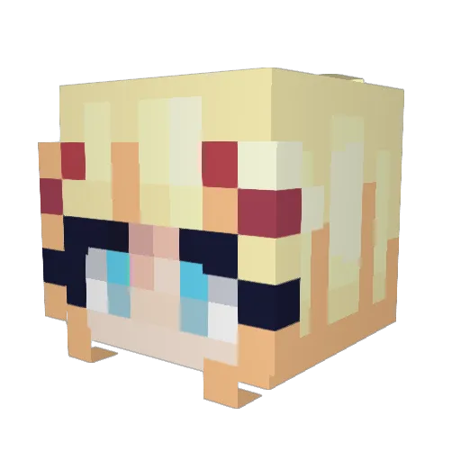 JEMLPro Minecraft avatar head, 3D render