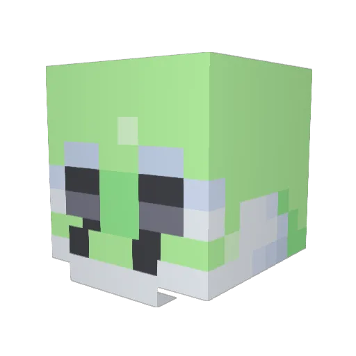 JERABAL Minecraft avatar head, 3D render