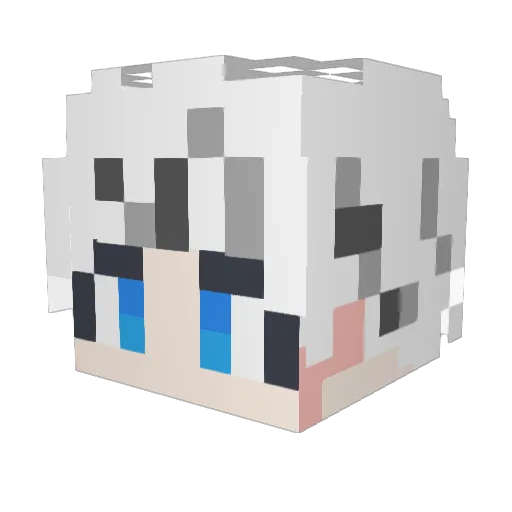 JERASTER Minecraft avatar head, 3D render