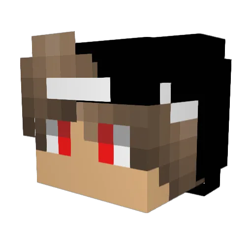 JERRY1712 Minecraft avatar head, 3D render