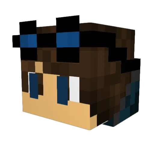 JESMANA Minecraft avatar head, 3D render