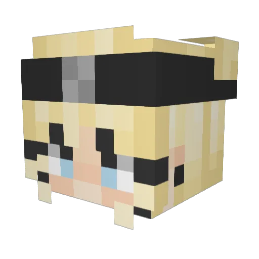 JESS_CP Minecraft avatar head, 3D render
