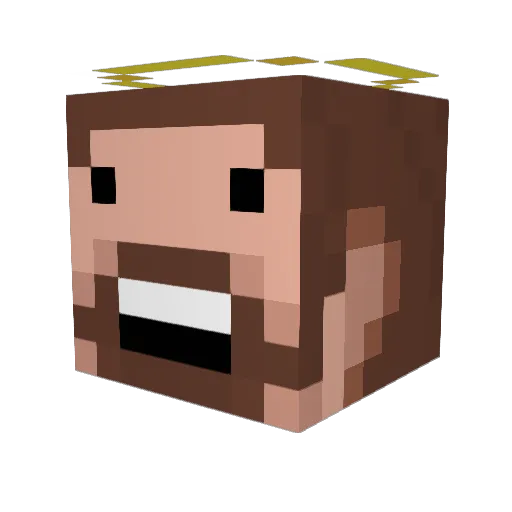 JESUSARIUS_REX Minecraft avatar head, 3D render