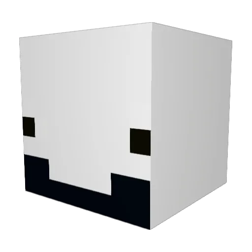 JESUS_0 Minecraft avatar head, 3D render