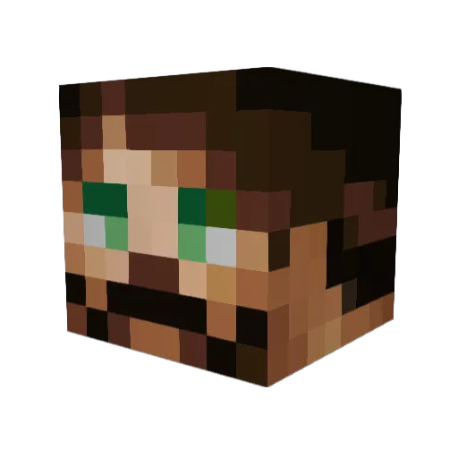 JETBLACK1972 Minecraft avatar head, 3D render
