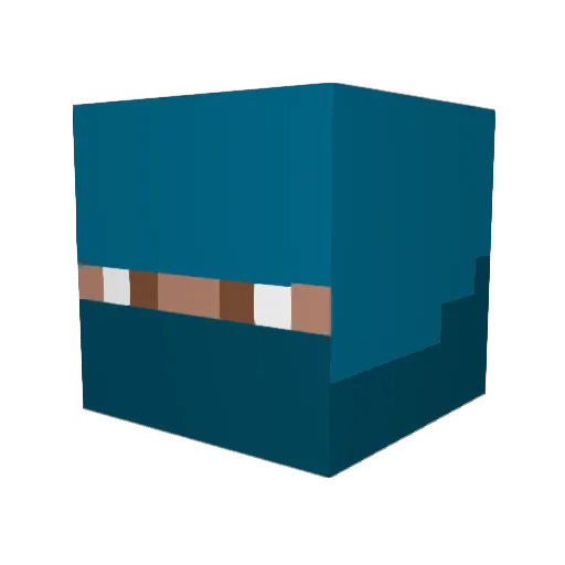 JETZIXX Minecraft avatar head, 3D render