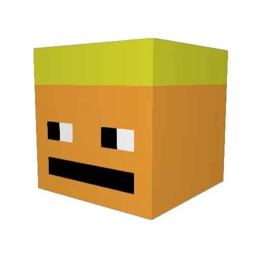 JET_III Minecraft avatar head, 3D render