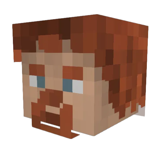 JET_Rex Minecraft avatar head, 3D render