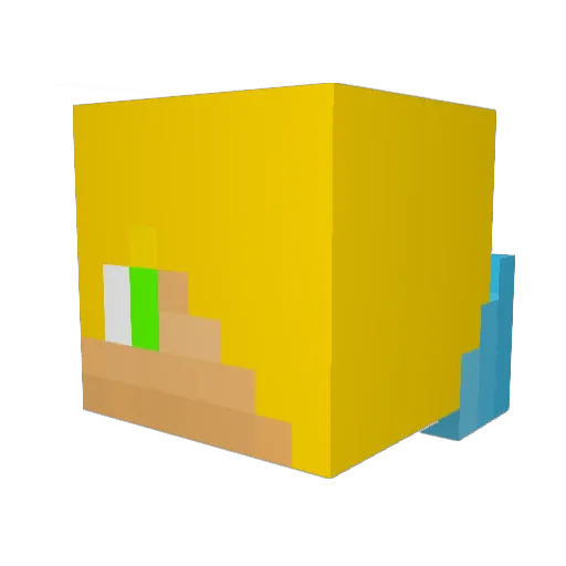 JEX_15 Minecraft avatar head, 3D render
