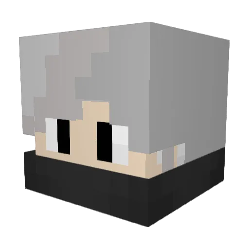 JEYXI Minecraft avatar head, 3D render