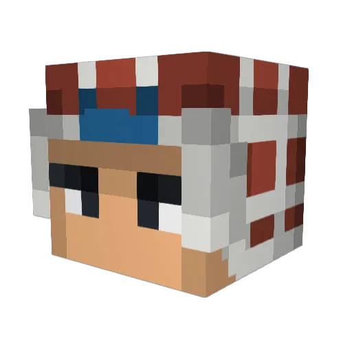 JFCake Minecraft avatar head, 3D render