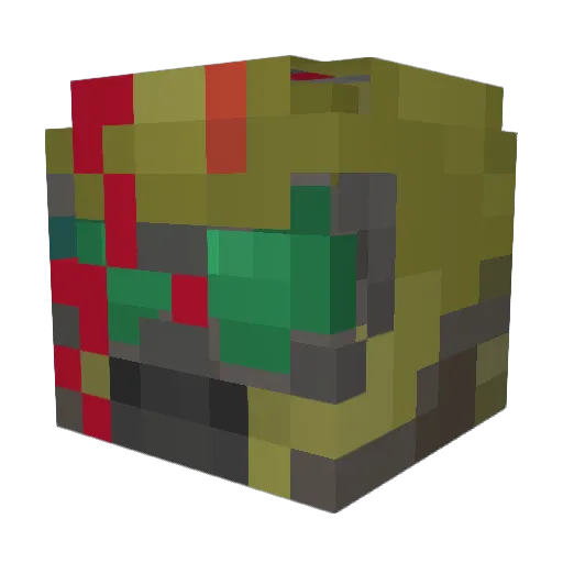 JFFF4 Minecraft avatar head, 3D render